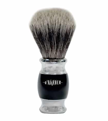 O Barber Pur Blaireau Manche Métal