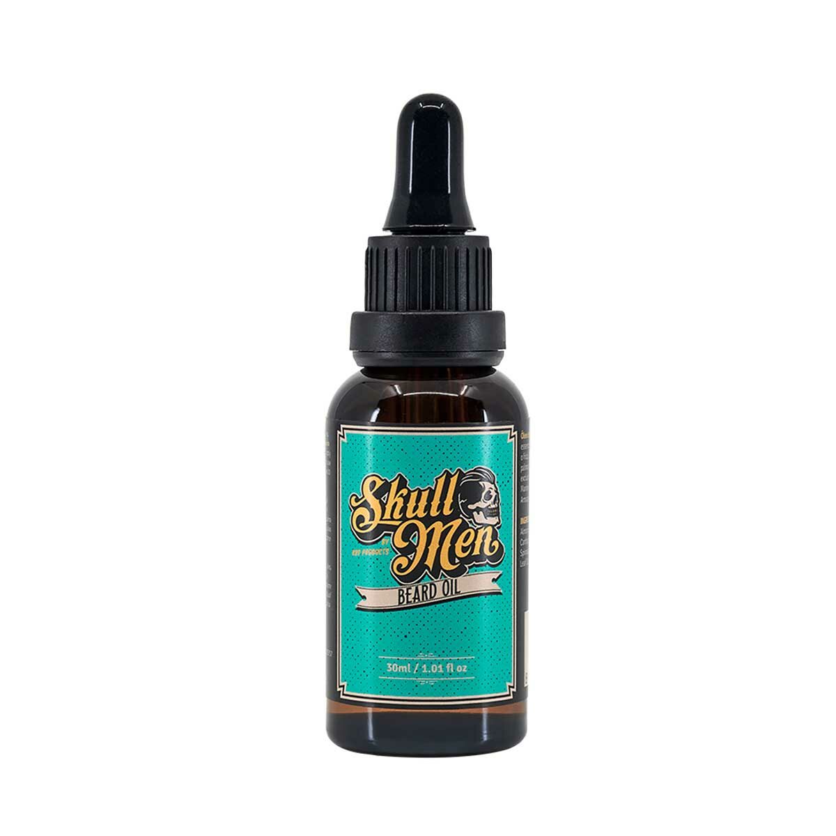 skull men huile a barbe